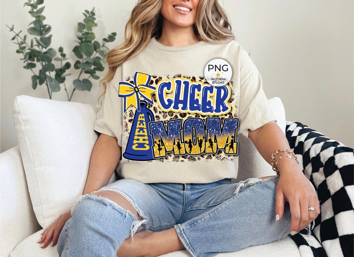 Blue& Gold Cheer Mom