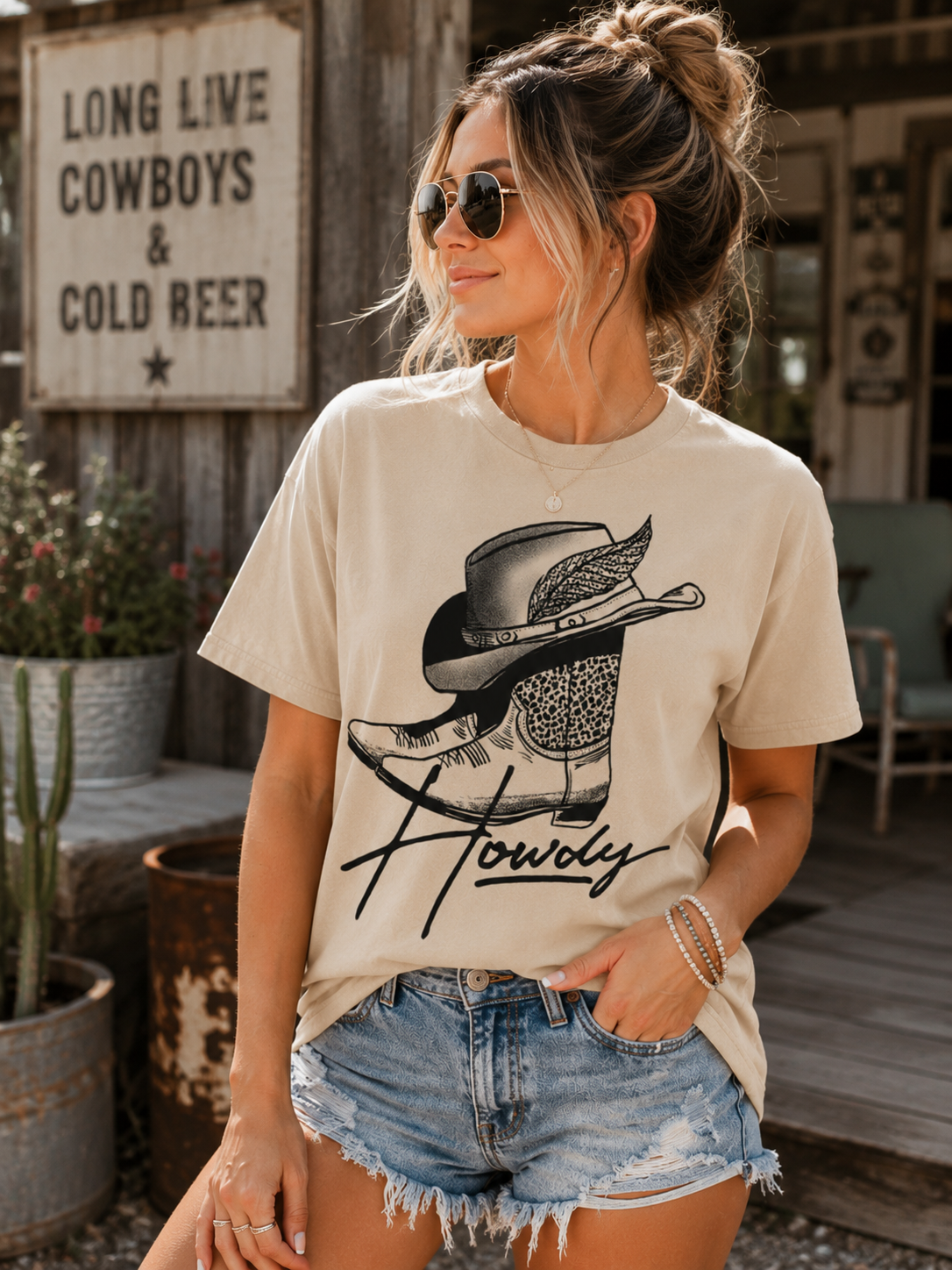 Howdy Cowboy Boot Tee