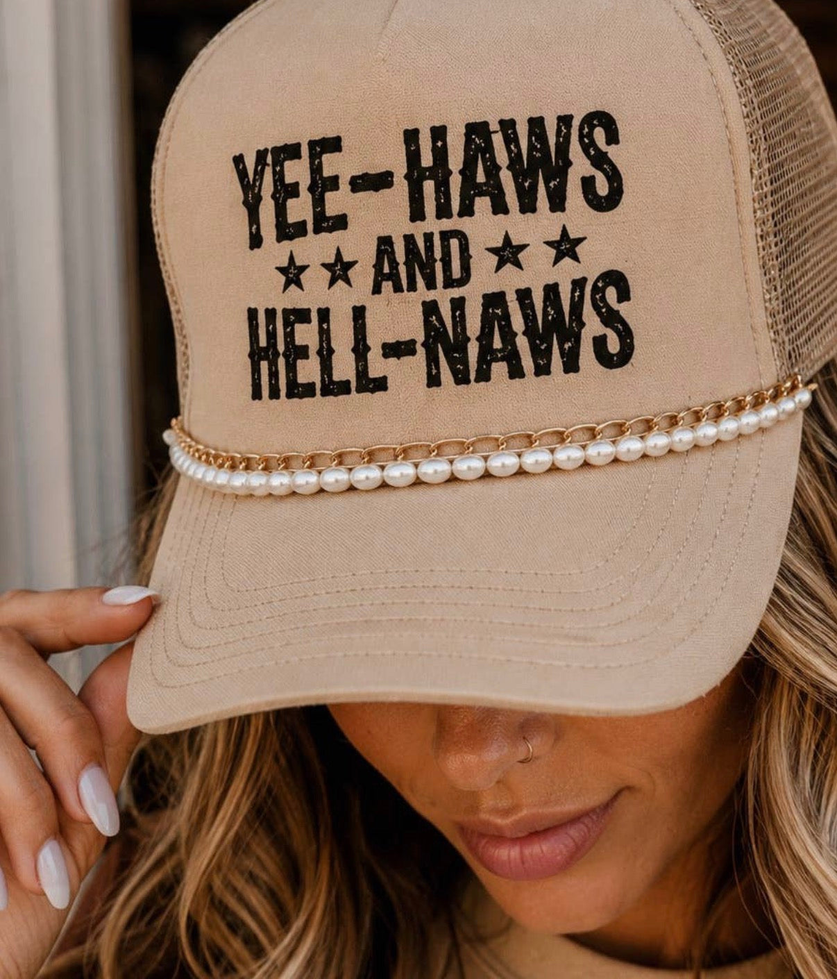 Yee- Haws & He’ll Naws Trucker Hat
