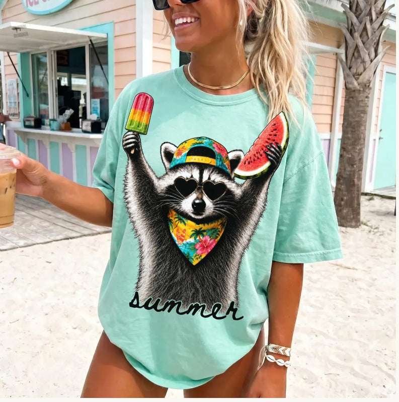 Summer Raccoon Tee