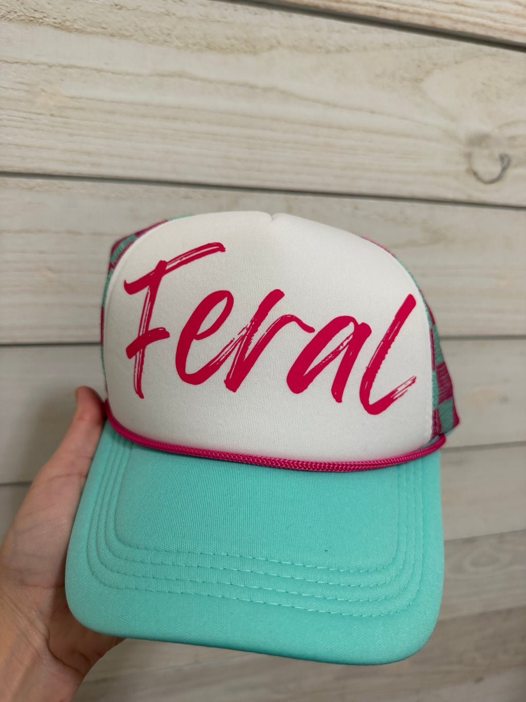 Feral Checkered Trucker Hat