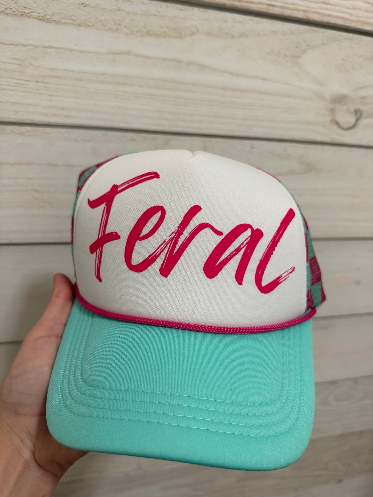 Feral Checkered Trucker Hat