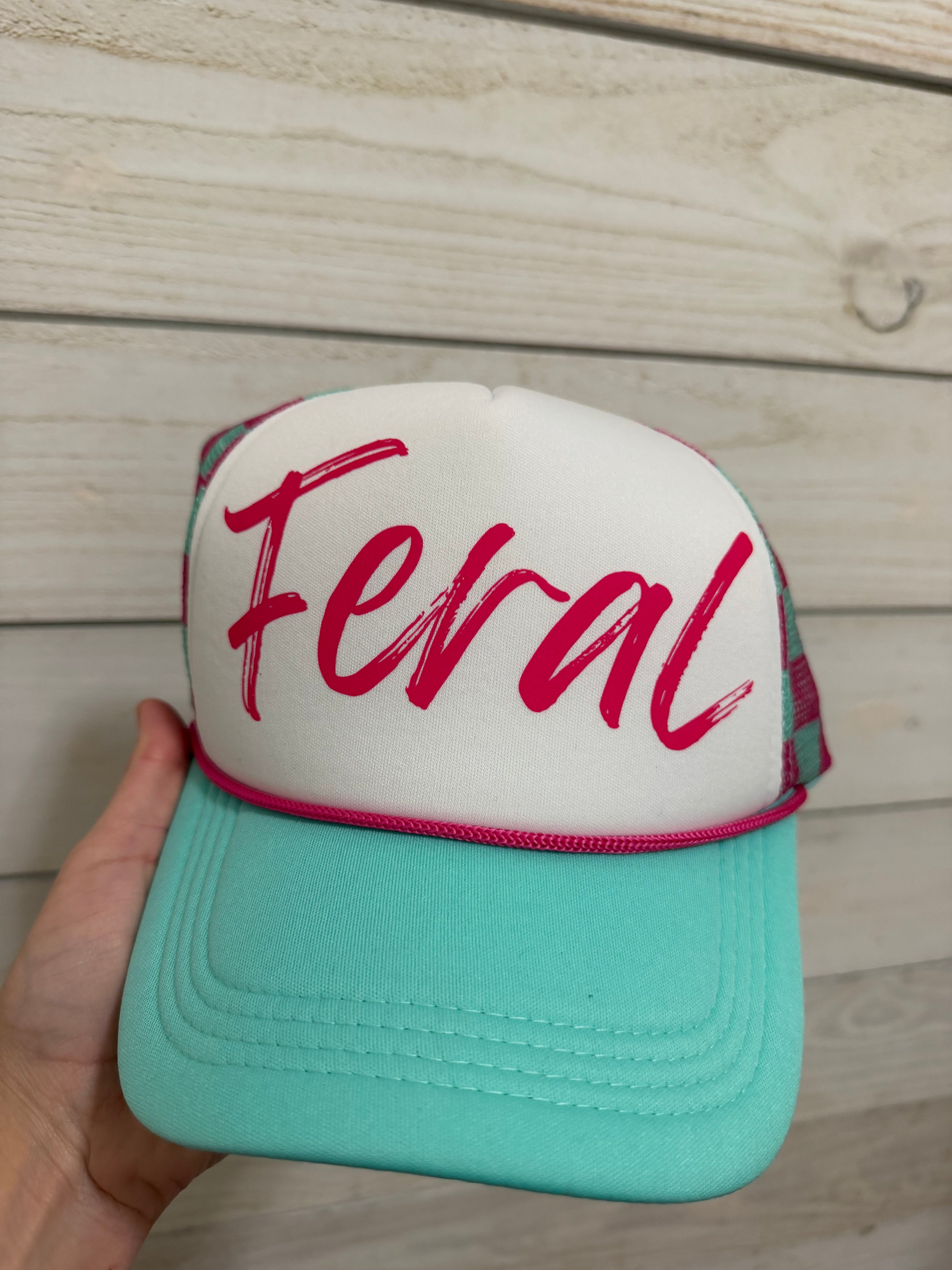 Feral Checkered Trucker Hat