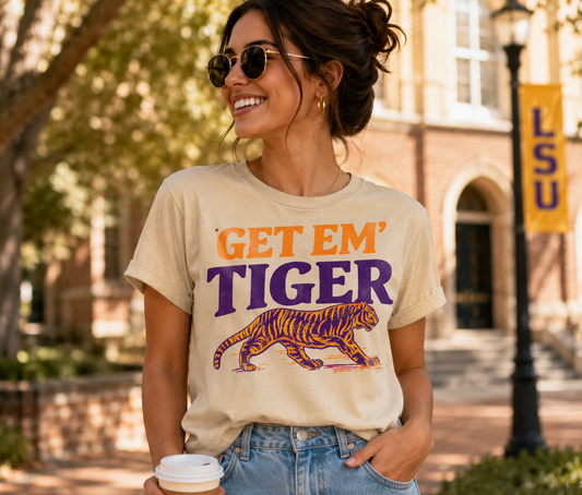 LSU Themed Get Em Tiger