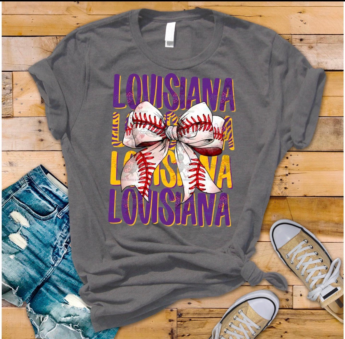 Louisiana Baseball Tee