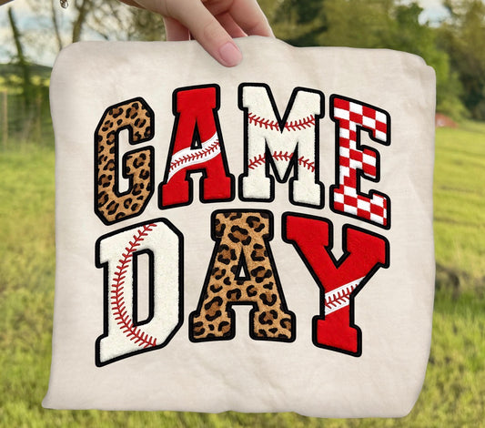 Faux Embroidered Game Day