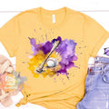 Purple & Gold Baseball Tee
