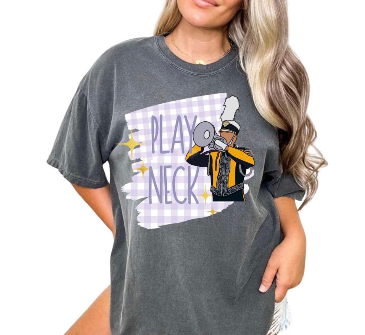 Play Neck Checker Tee
