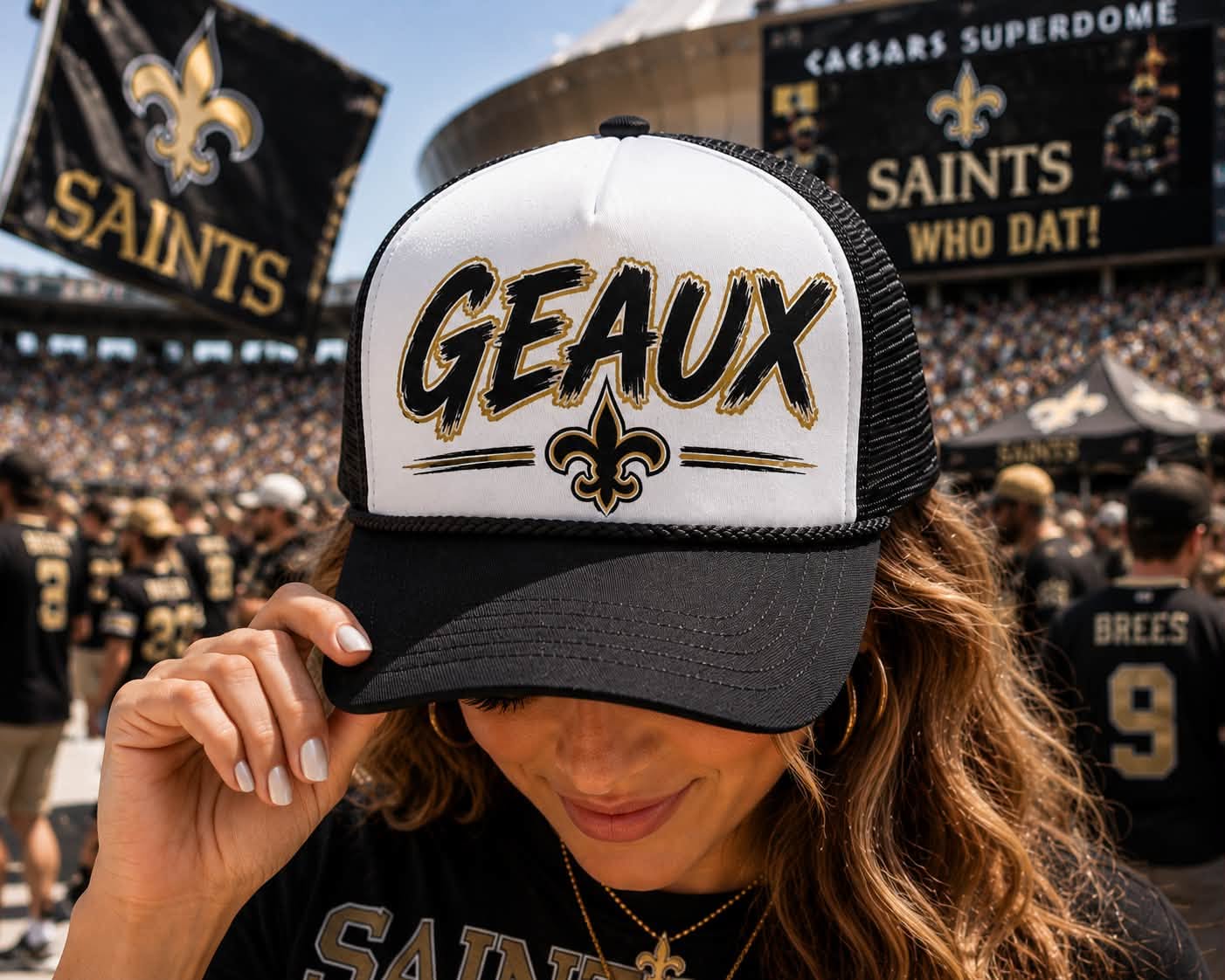 GEAUX Saints Trucker Hat