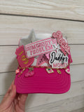 Barbie Pink “Somebody’s Problem” Charm Trucker Hat – Daddy’s Money Edition with chain