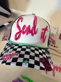 Send IT- Checkered Feral Canvas Hat