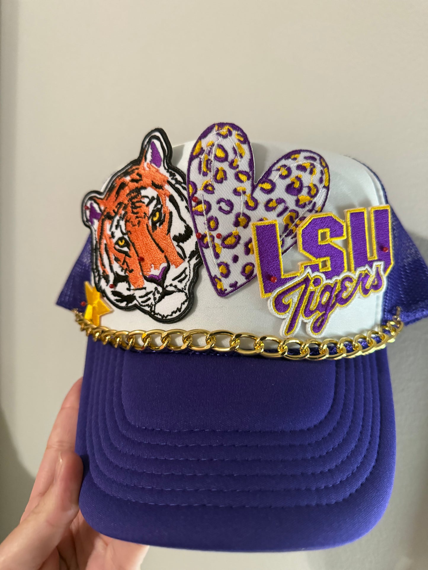 Tigers purple & White Trucker Hat