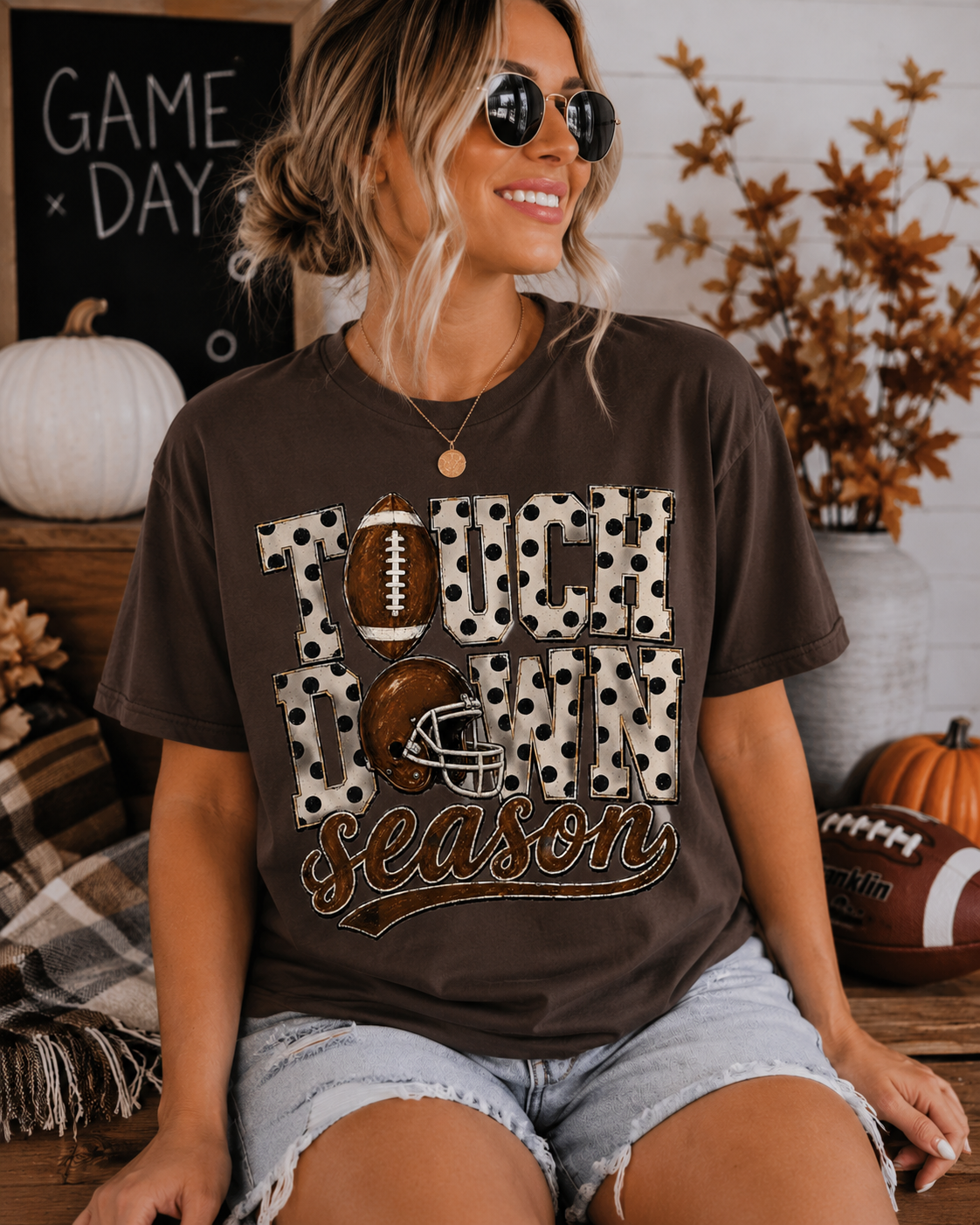 Touchdown Season Football Graphic Tee