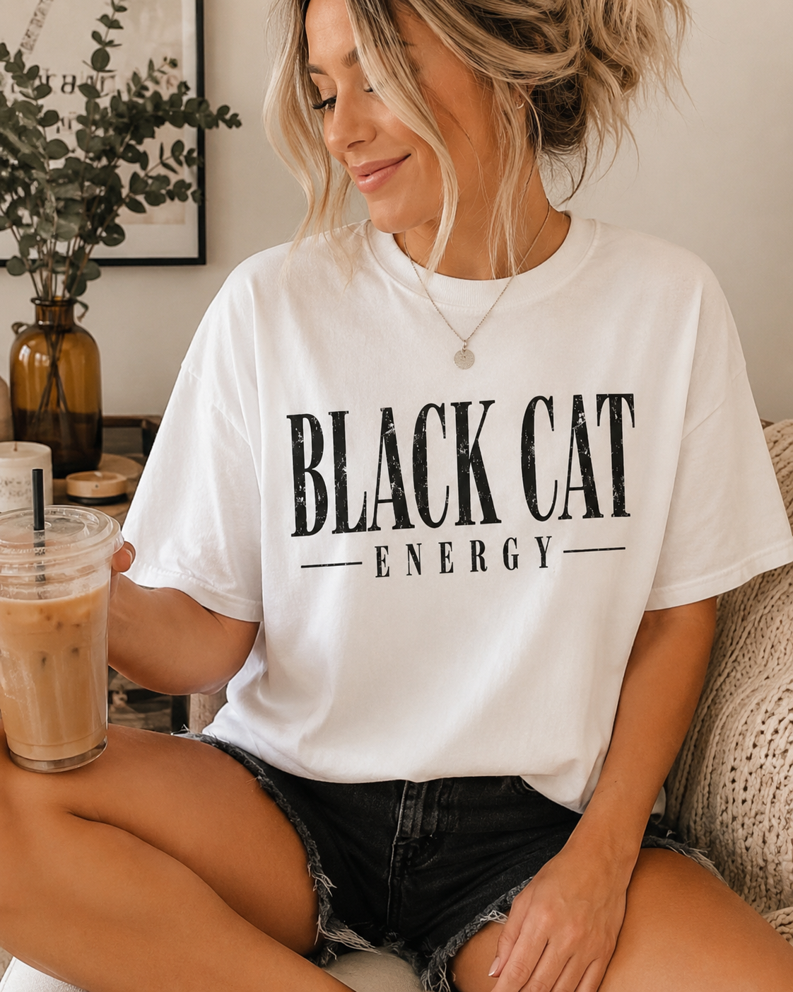 Black Cat Energy Graphic Tee