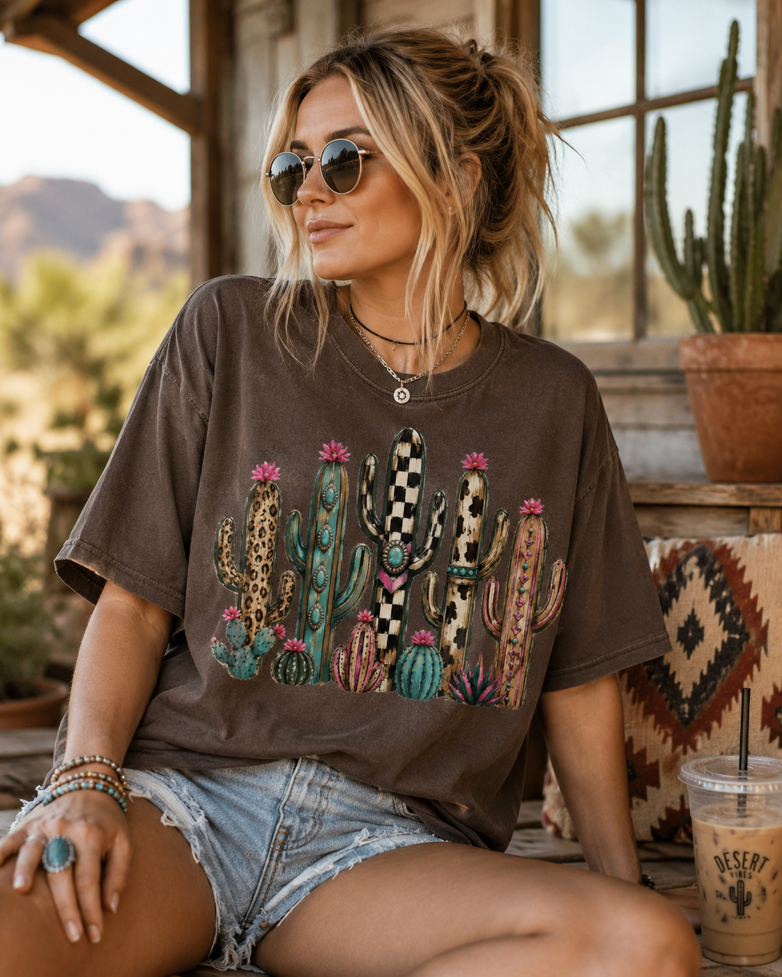 Western Desert Cactus Tee