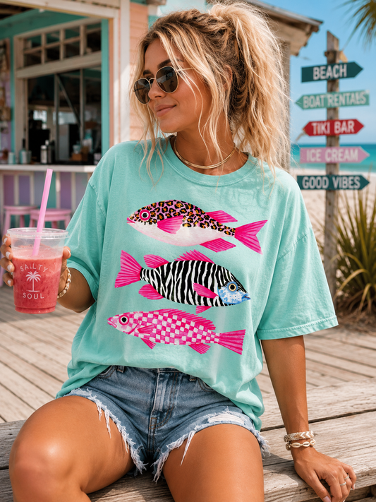 Coastal Fish Patter Tee