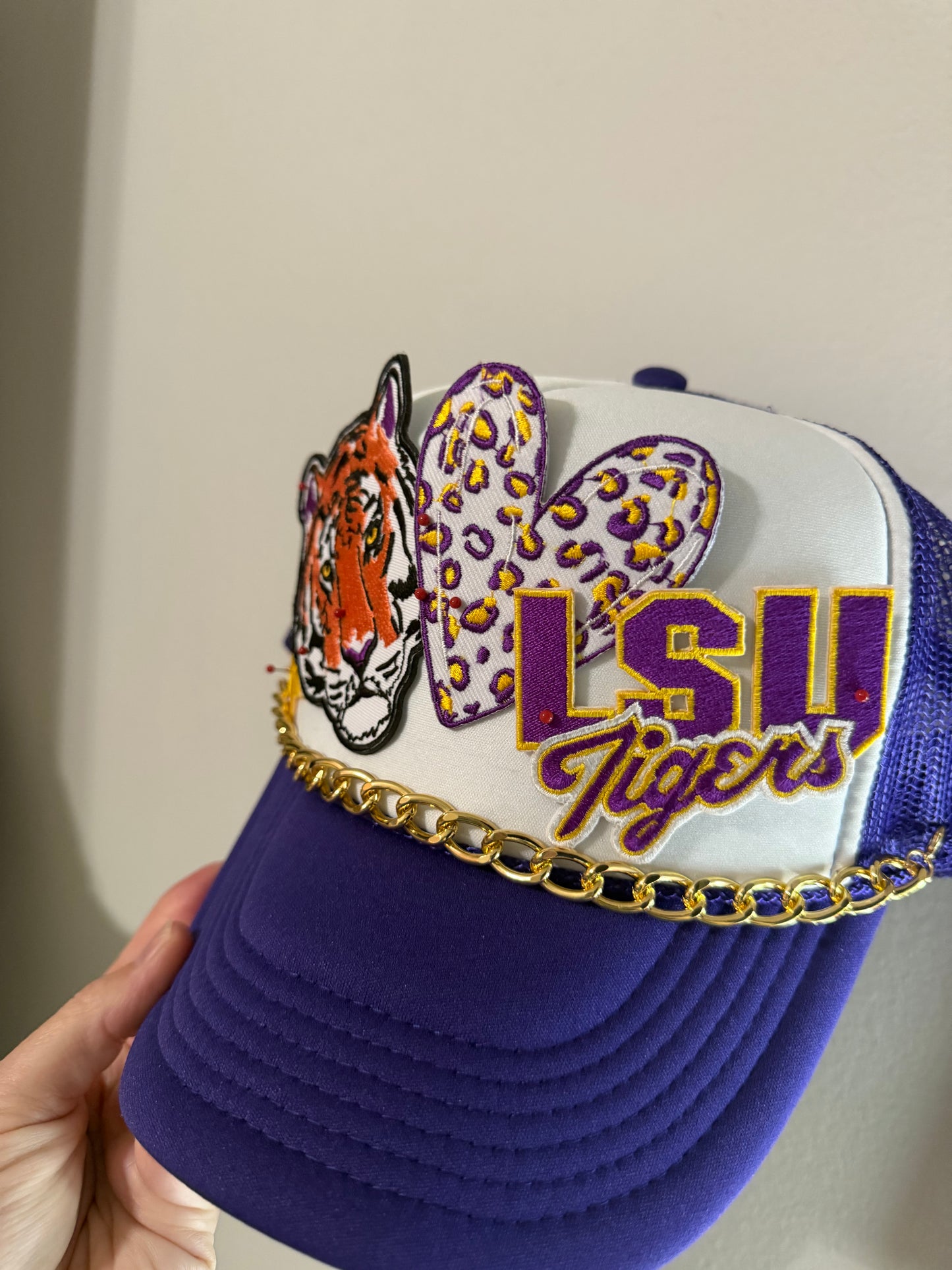 Tigers purple & White Trucker Hat