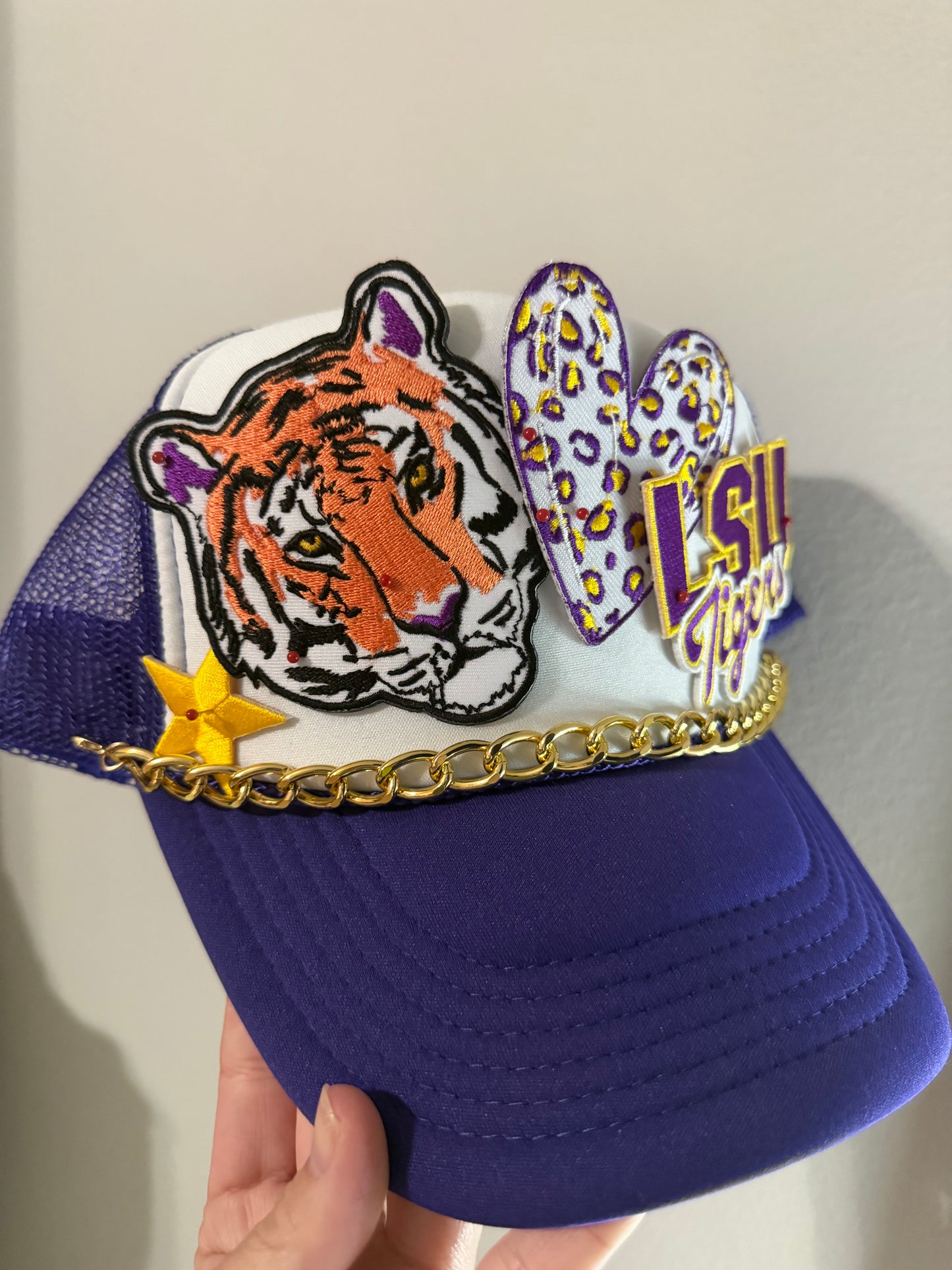 Tigers purple & White Trucker Hat