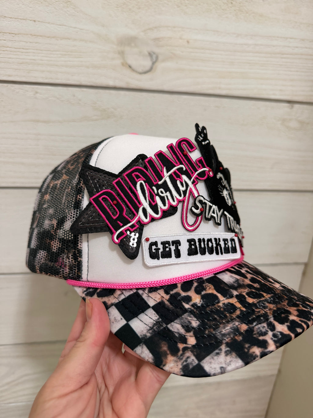 Stay Trashy & Riding dirty trucker hat