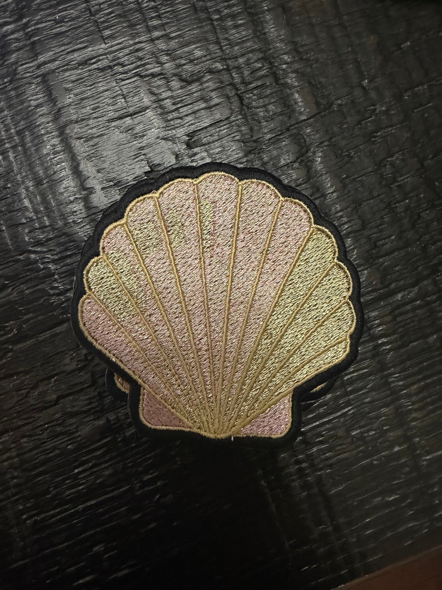 Glitter Sea Shell Pink Patch
