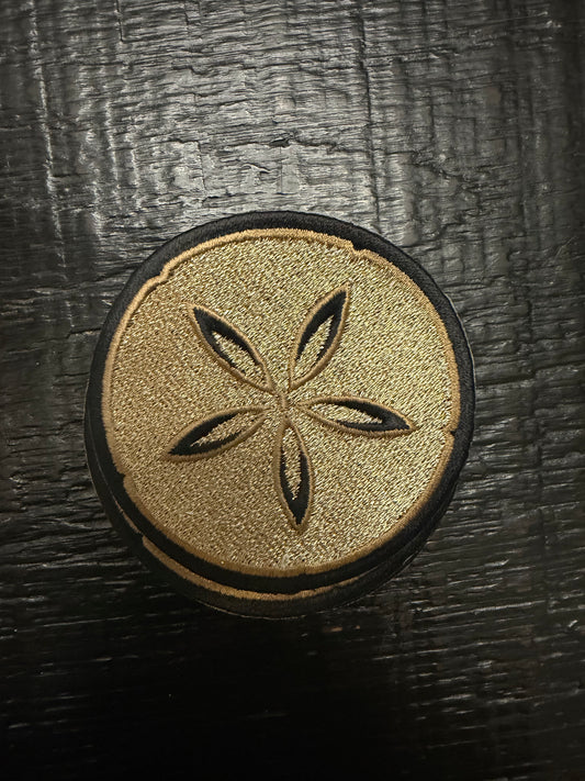 Round glitter Sand Dollar Patch