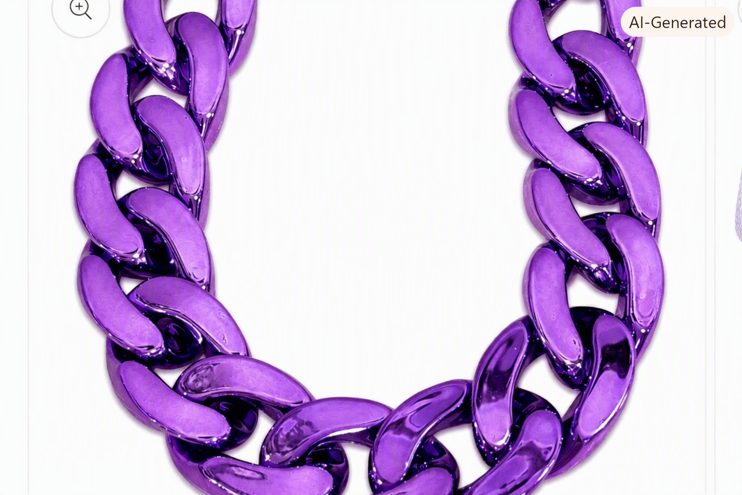Purple Chain Link Hat Chain