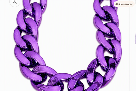 Purple Chain Link Hat Chain