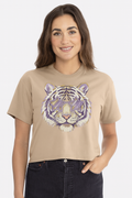 Tiger Head Crop Tee