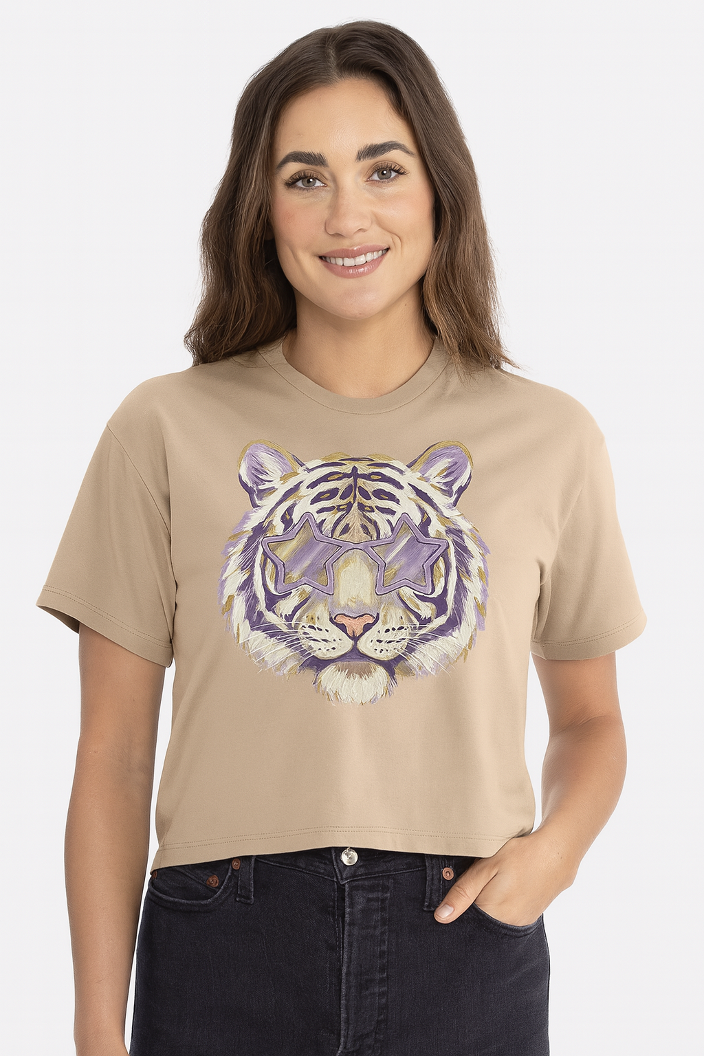 Tiger Head Crop Tee