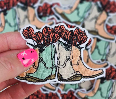 Boots & Flowers Patch