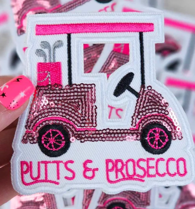 Pink Sequin Putts & Presecco Patch