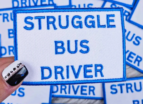 Blue Struggle Bus Driver Patch