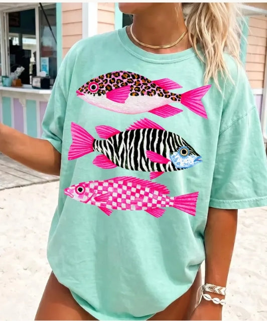 Coastal Fish Patter Tee