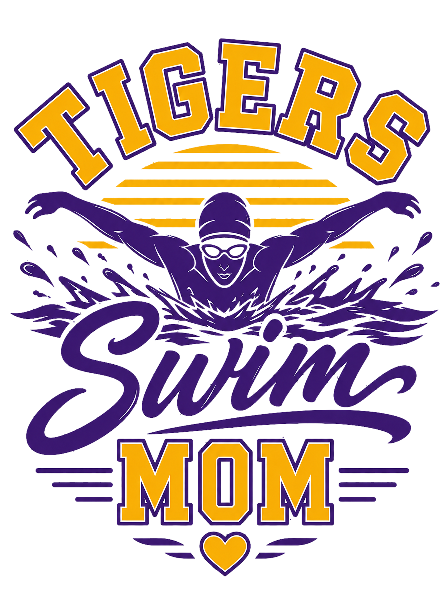 Tigers Swim Mom Tee