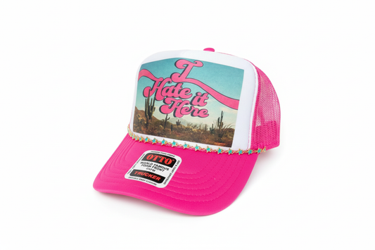 I Hate It Here Hat - White Background